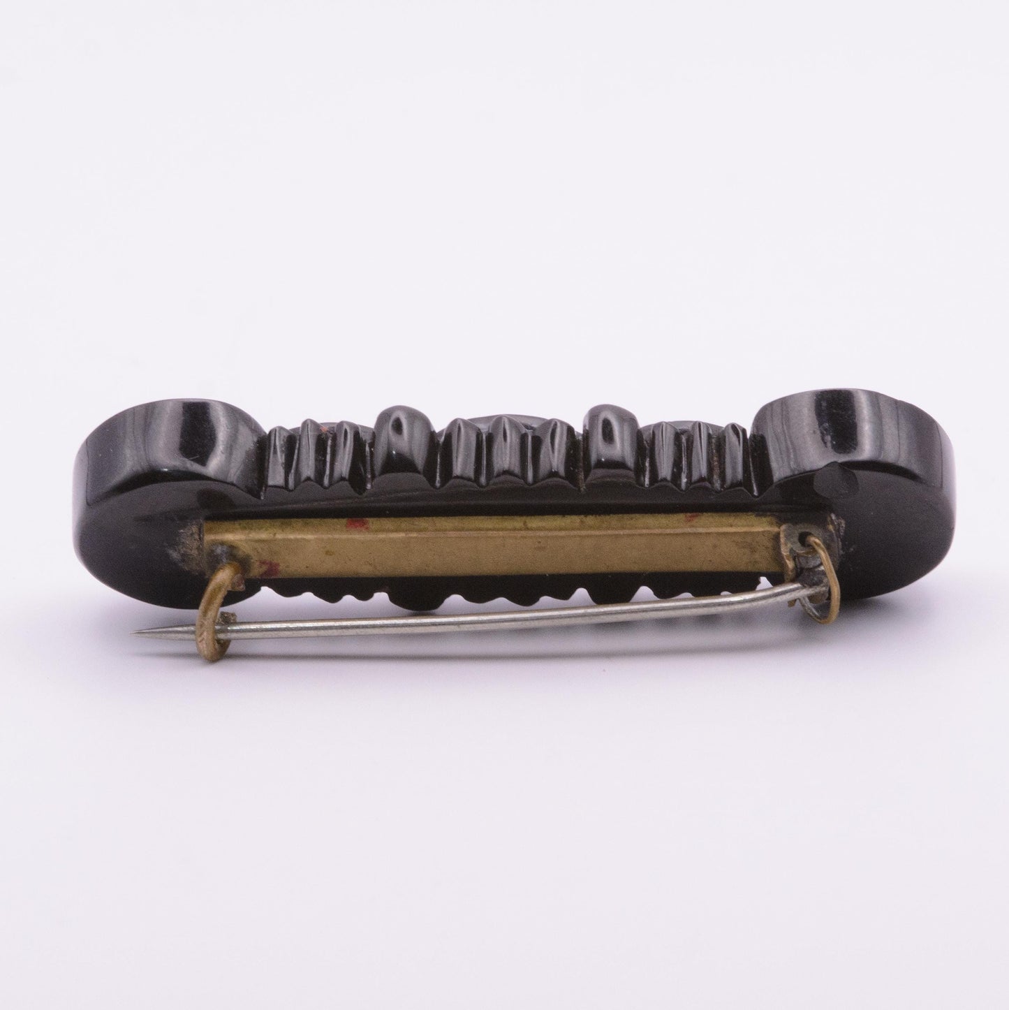 Victorian Jet Mourning Bar Brooch
