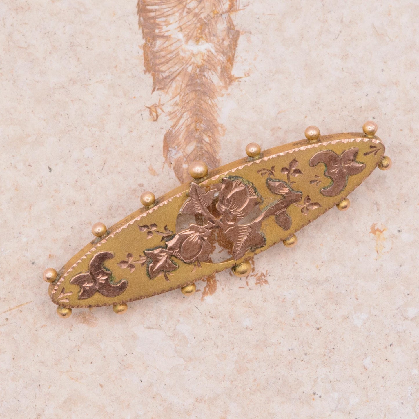 Victorian 9ct Gold Bar Brooch