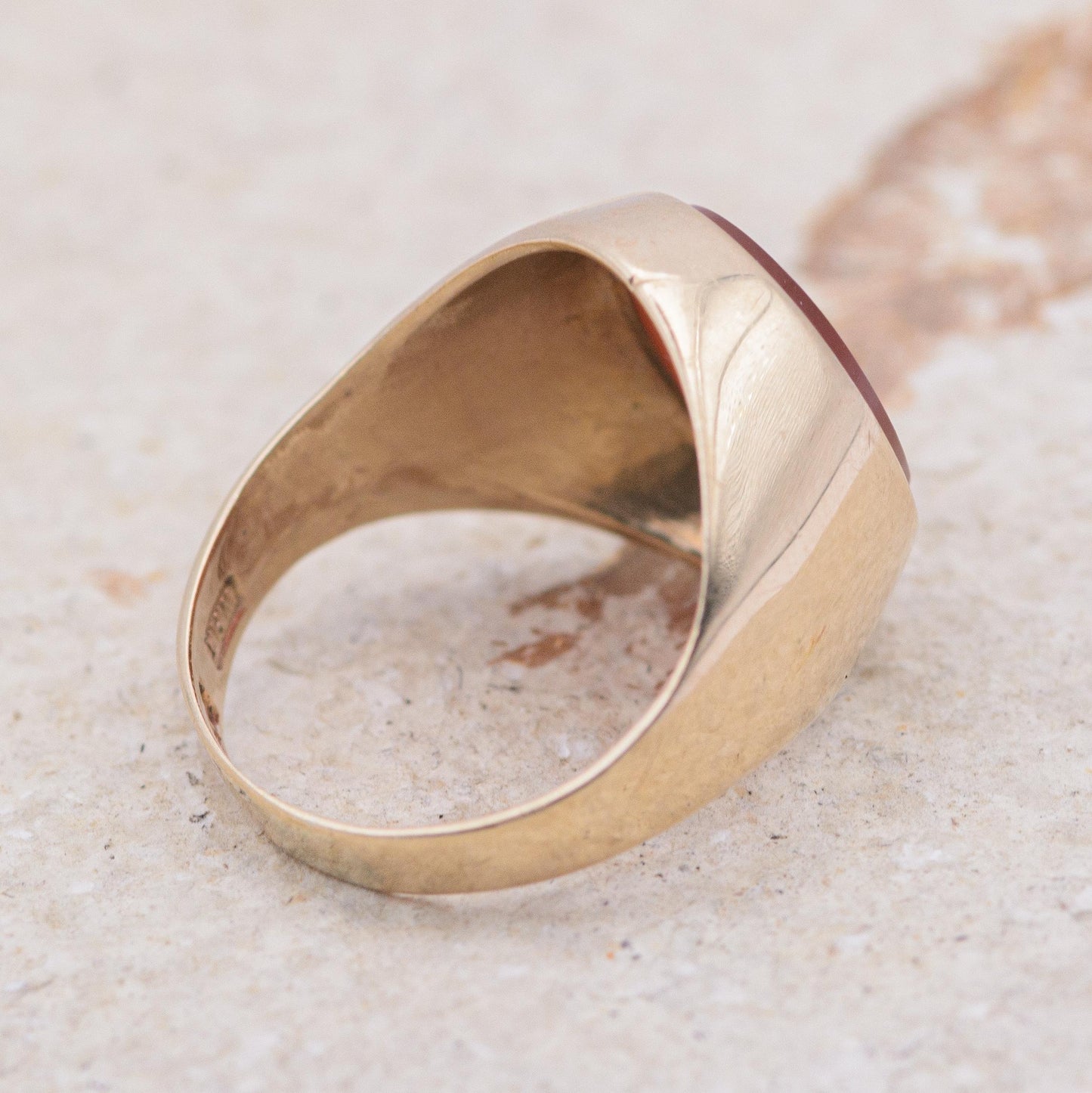 Vintage Carnelian Ring | UK Size N | US Size 6.75 | 9ct Gold |