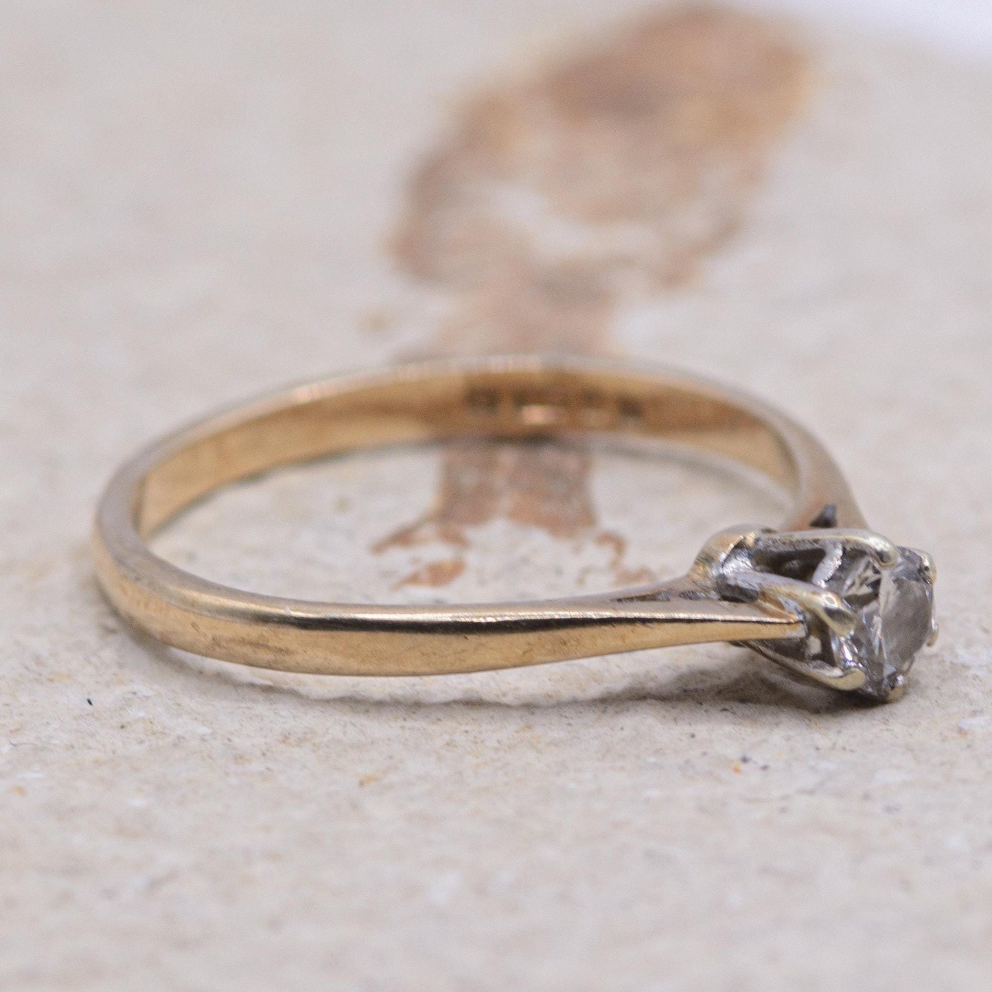 9ct Gold Diamond Solitaire Ring