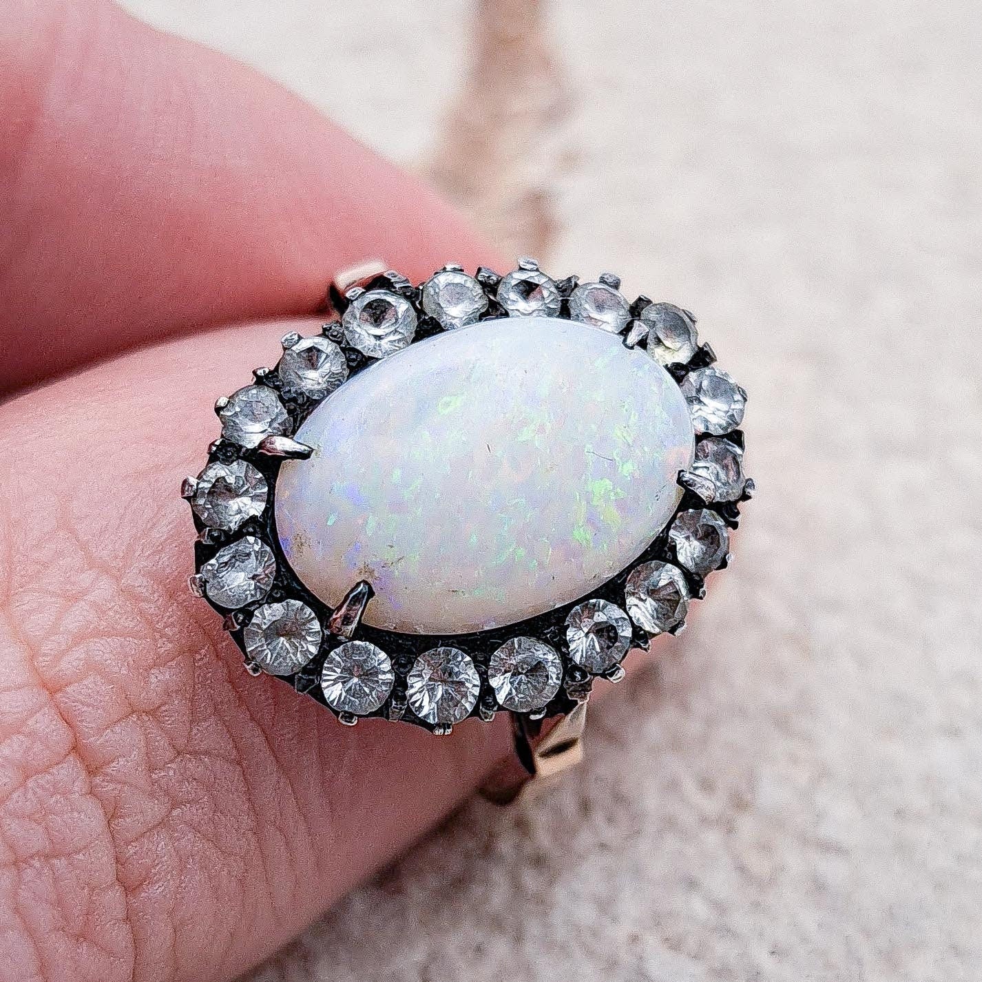 9ct Vintage Opal Ring | UK Size L 1/2 | US size 6
