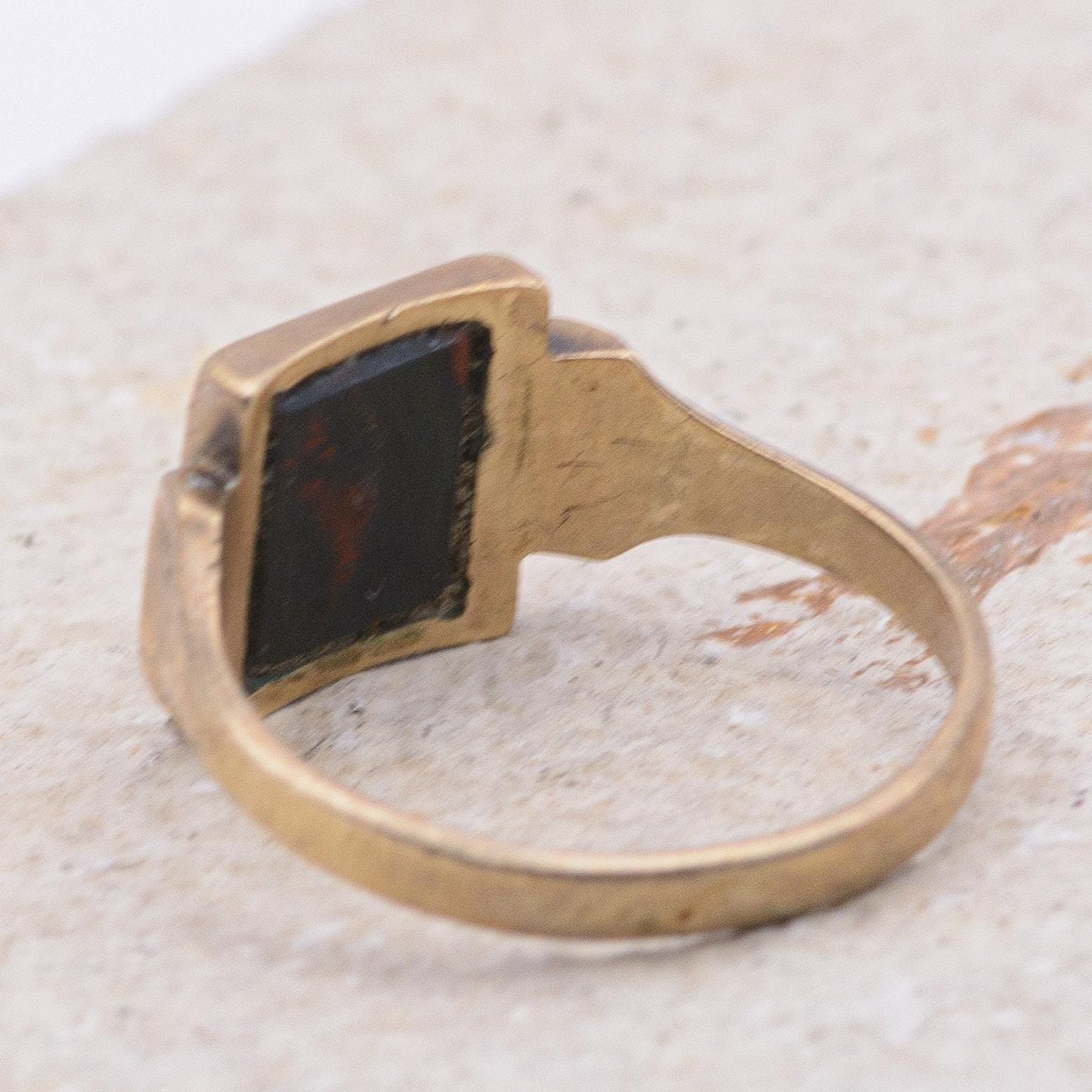 Victorian Masonic Bloodstone Signet Ring