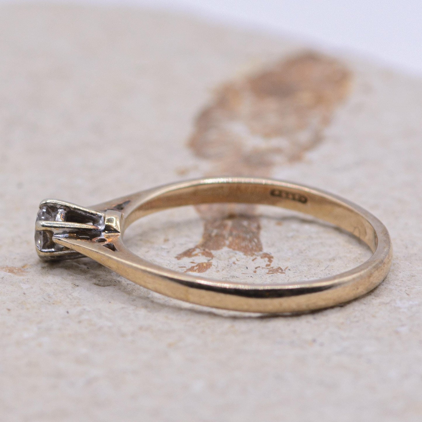 9ct Gold Diamond Solitaire Ring