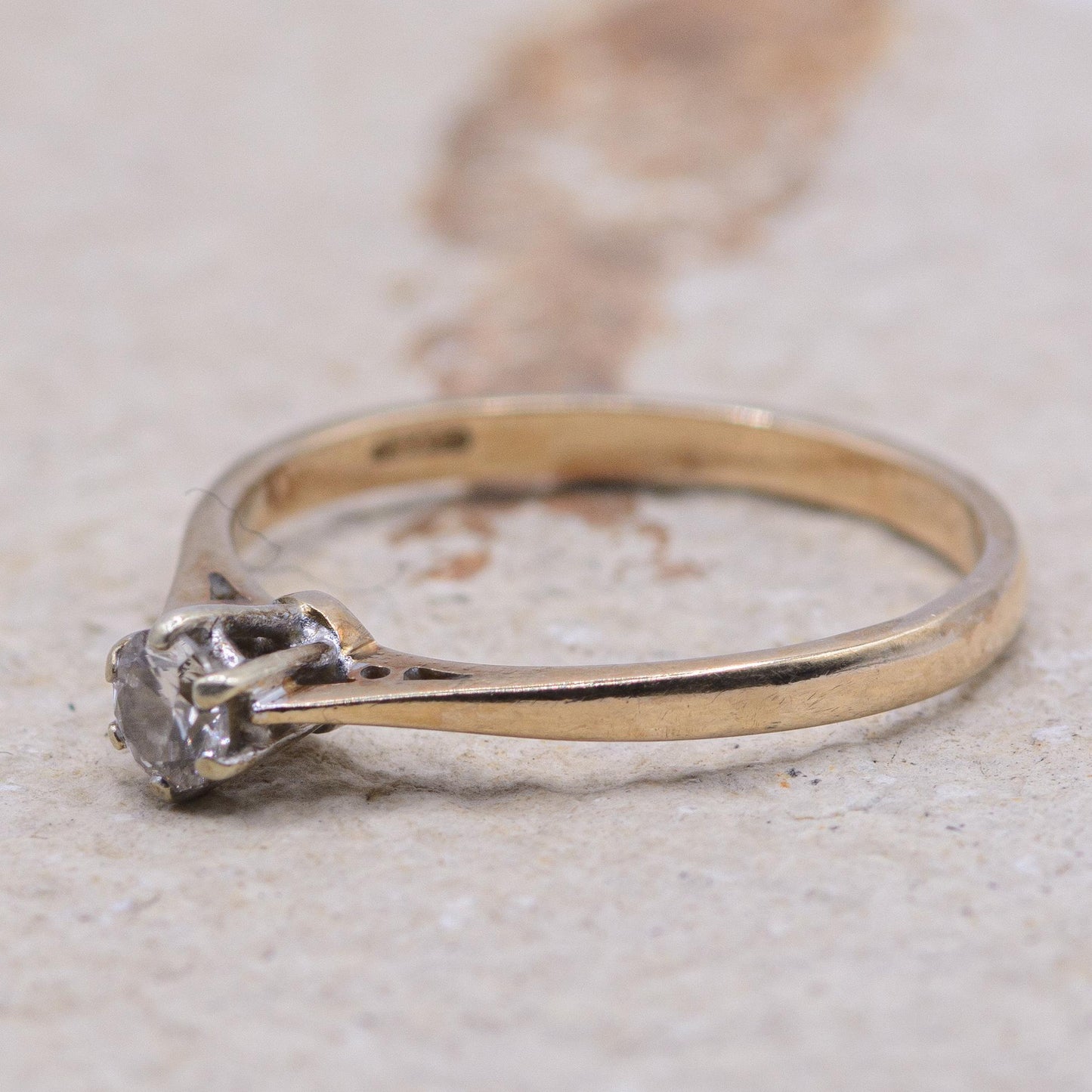9ct Gold Diamond Solitaire Ring