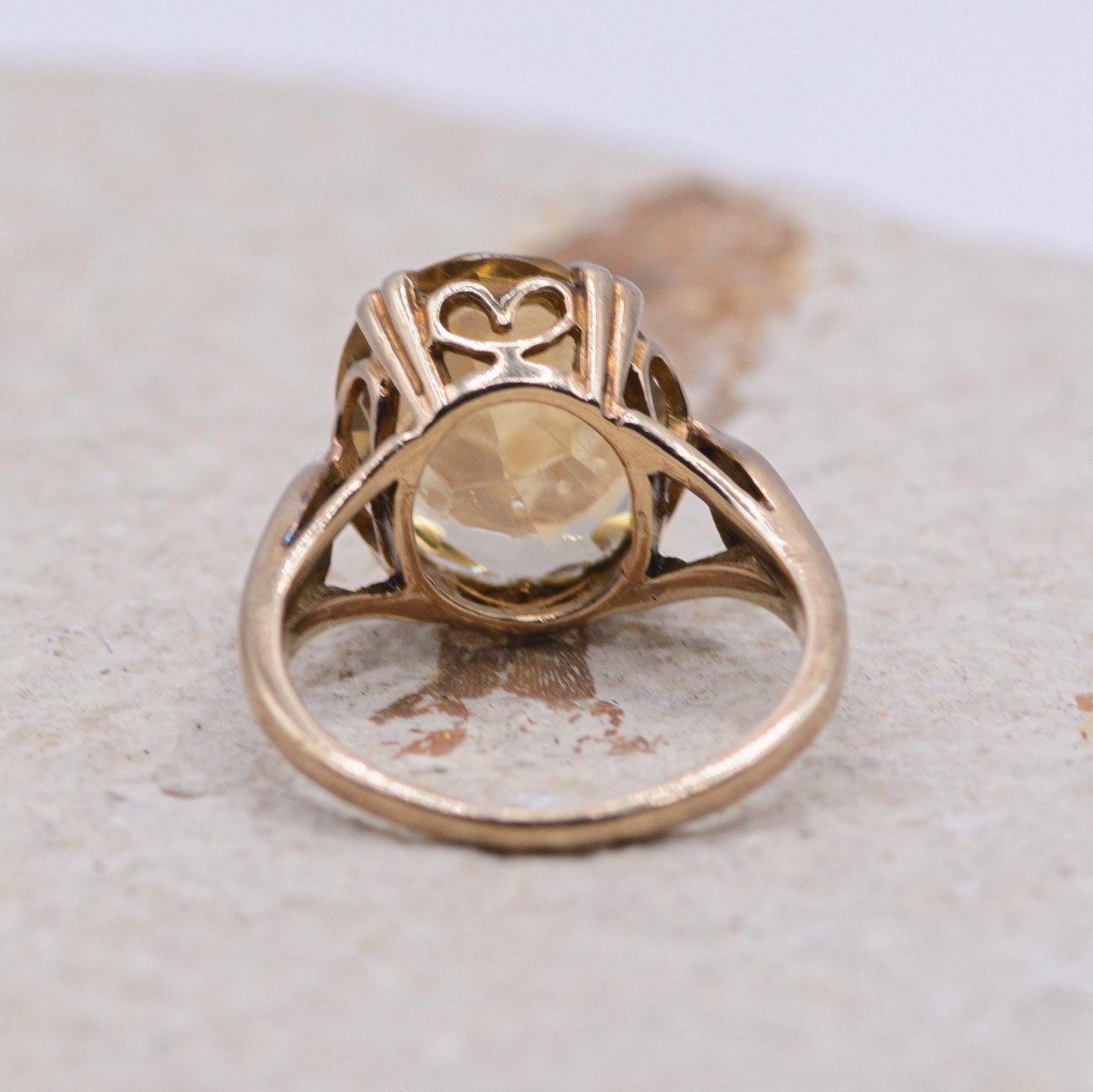 Vintage Citrine Ring | UK Size G | US Size 3.25 | 9 Carat Gold