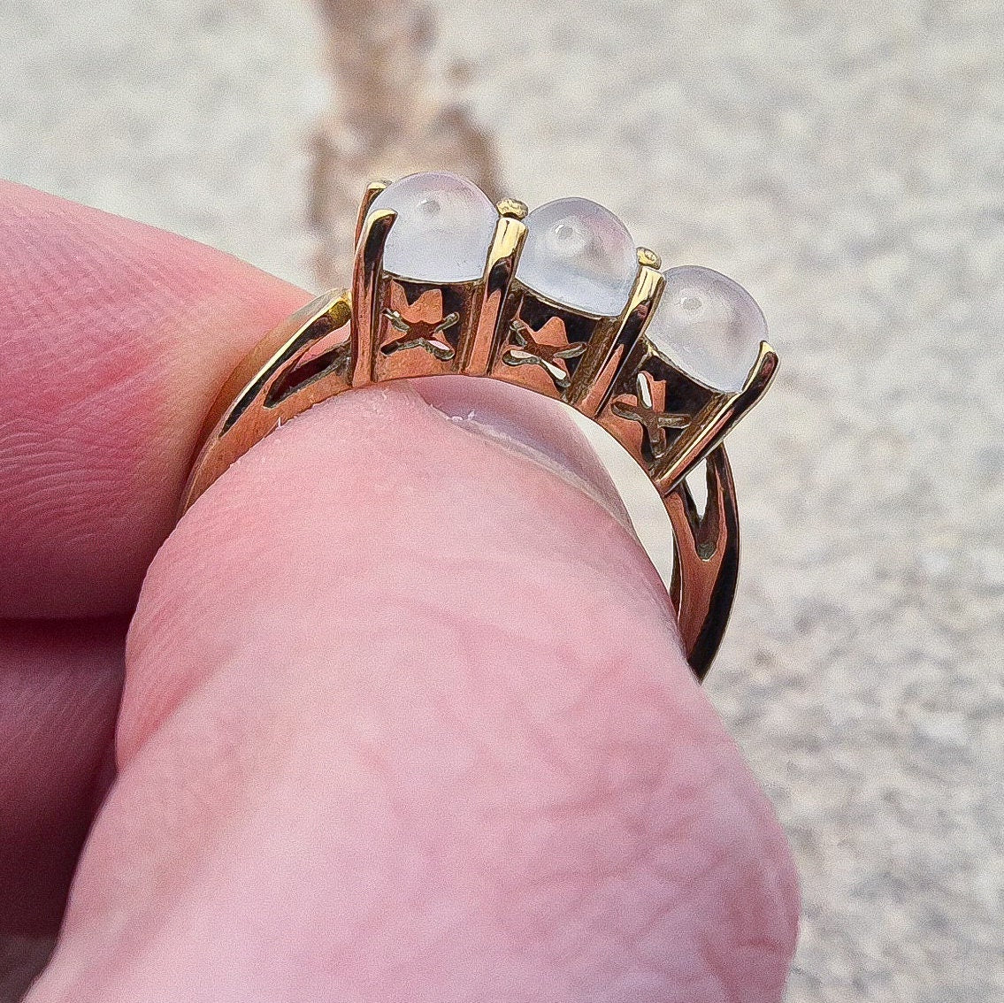 Moonstone Ring | 9ct Gold | UK Size N 1/2 | US Size 6.75 |
