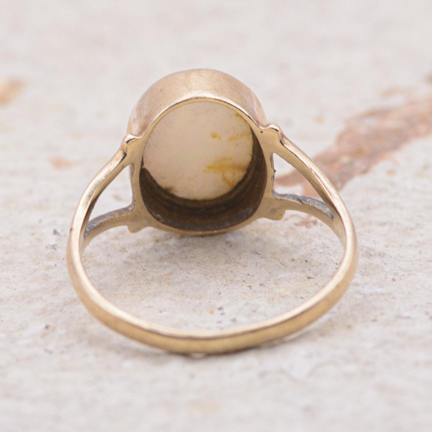 9ct Gold Vintage Opal Ring | UK Size K 1/2 | US 5.5