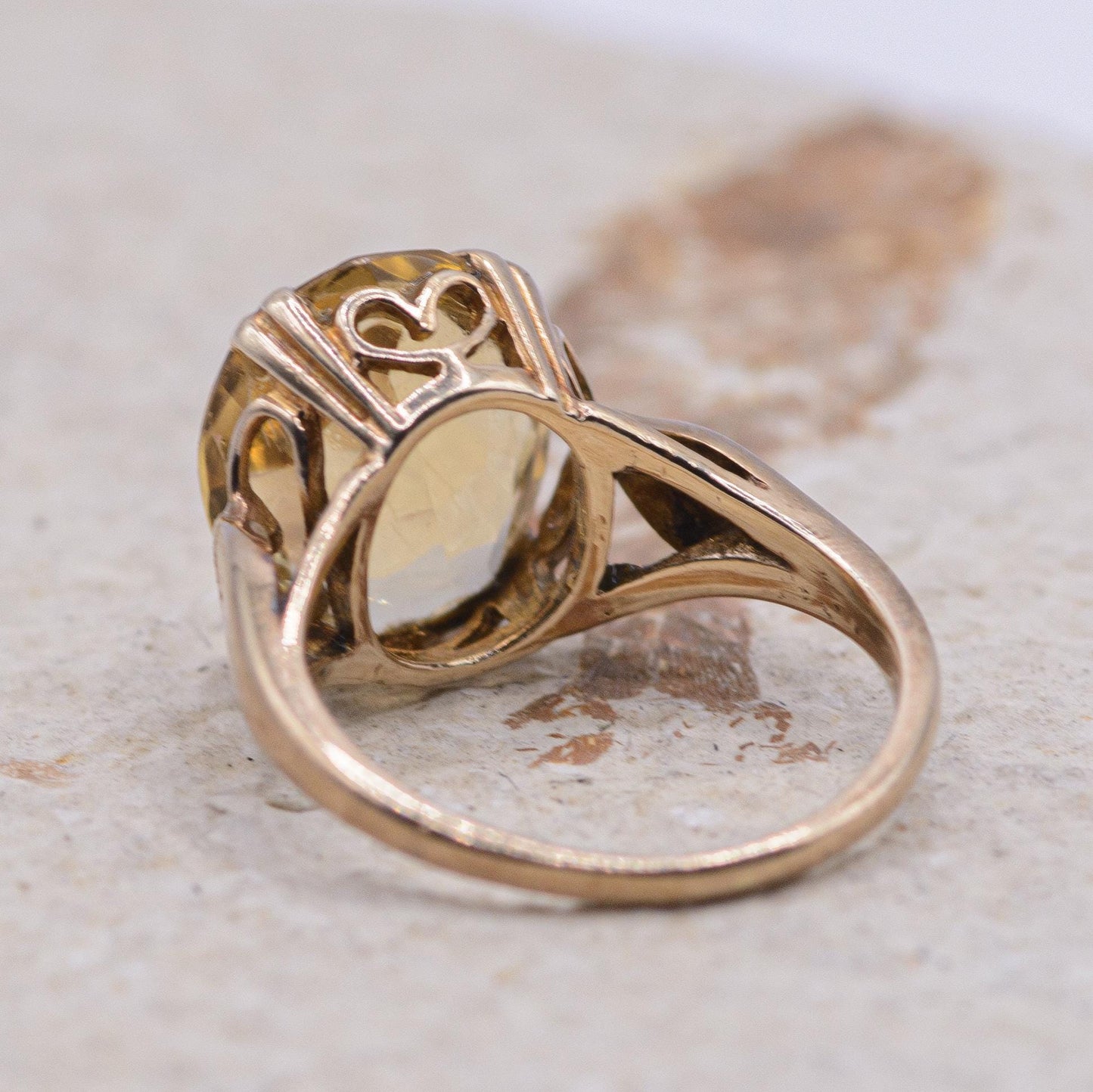 Vintage Citrine Ring | UK Size G | US Size 3.25 | 9 Carat Gold