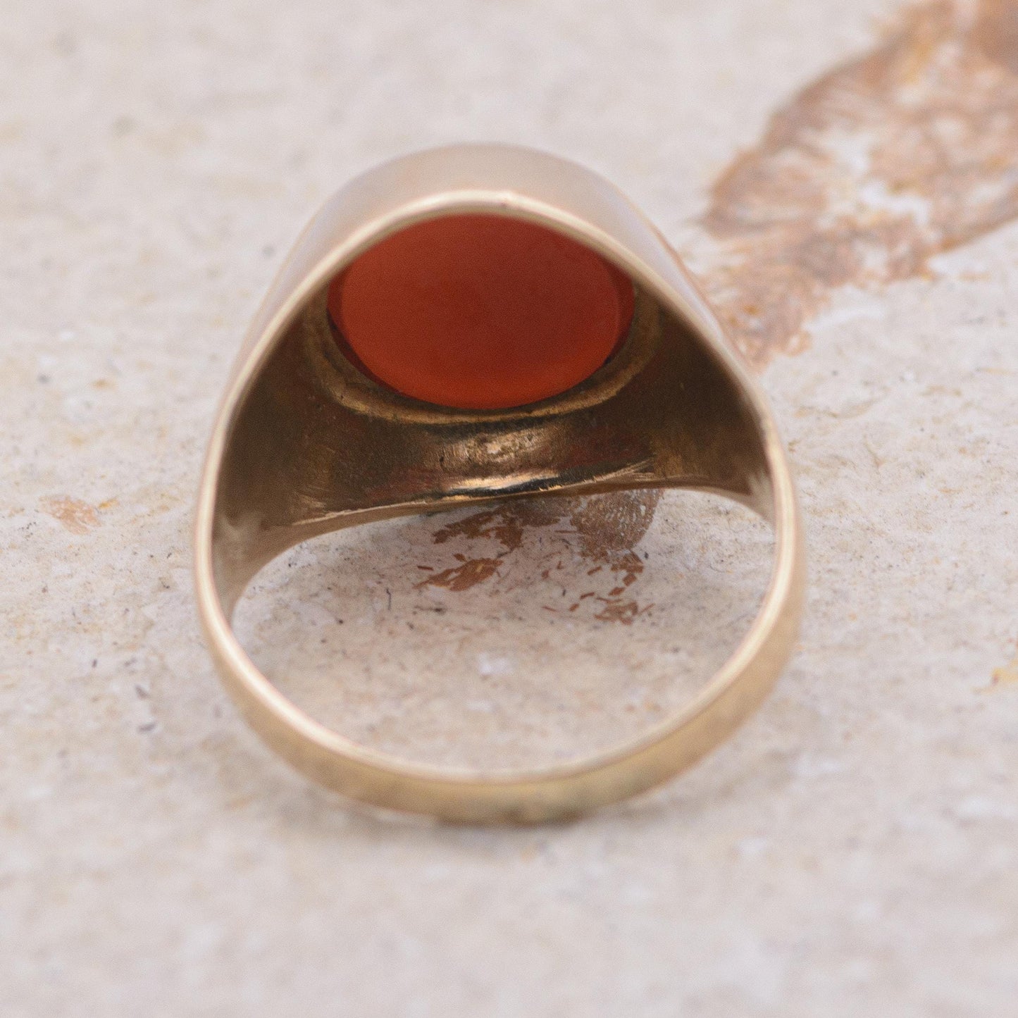Vintage Carnelian Ring | UK Size N | US Size 6.75 | 9ct Gold |