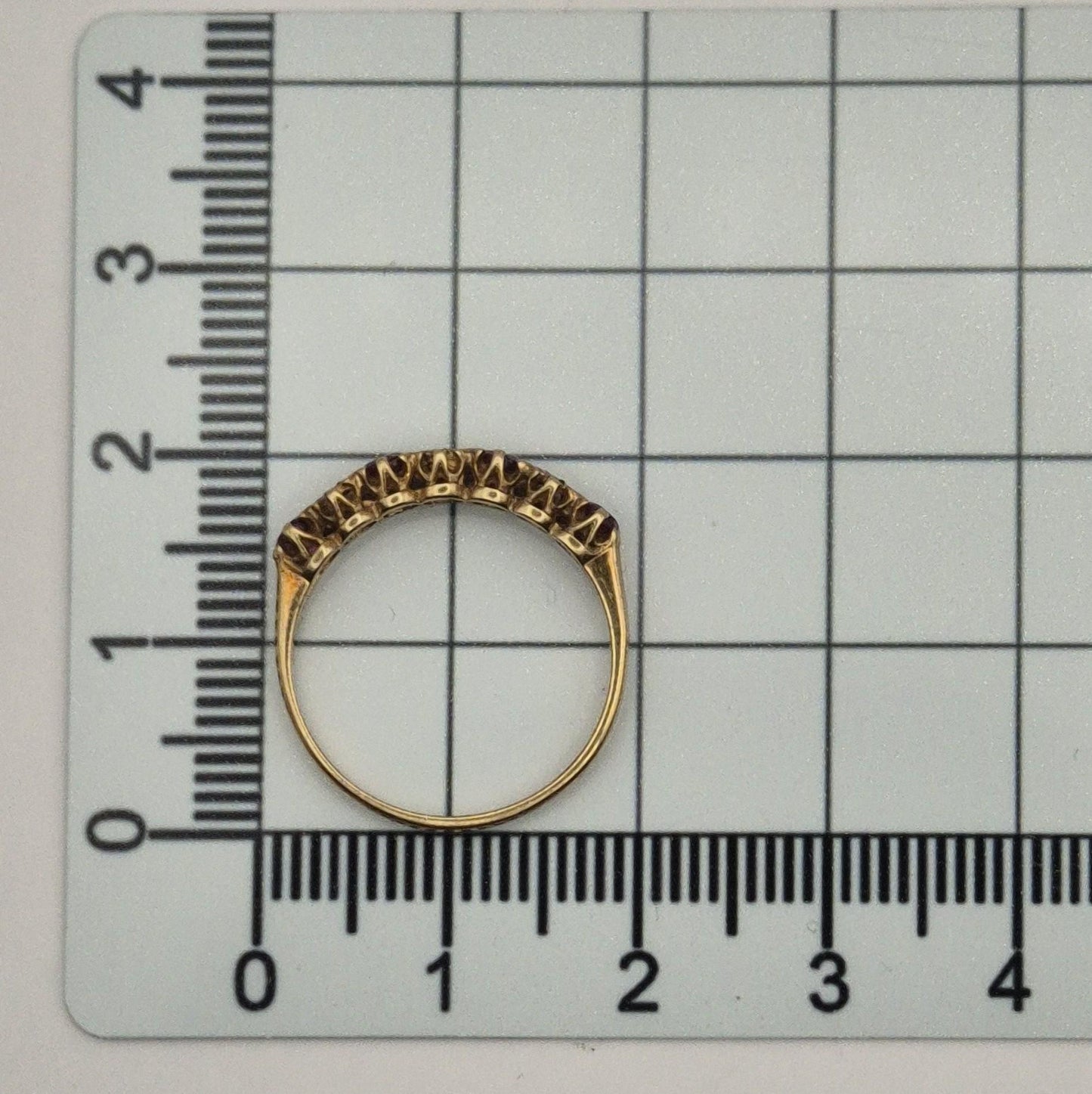 Vintage 9ct Ruby and Diamond Ring | UK Size L | US Size 5.75