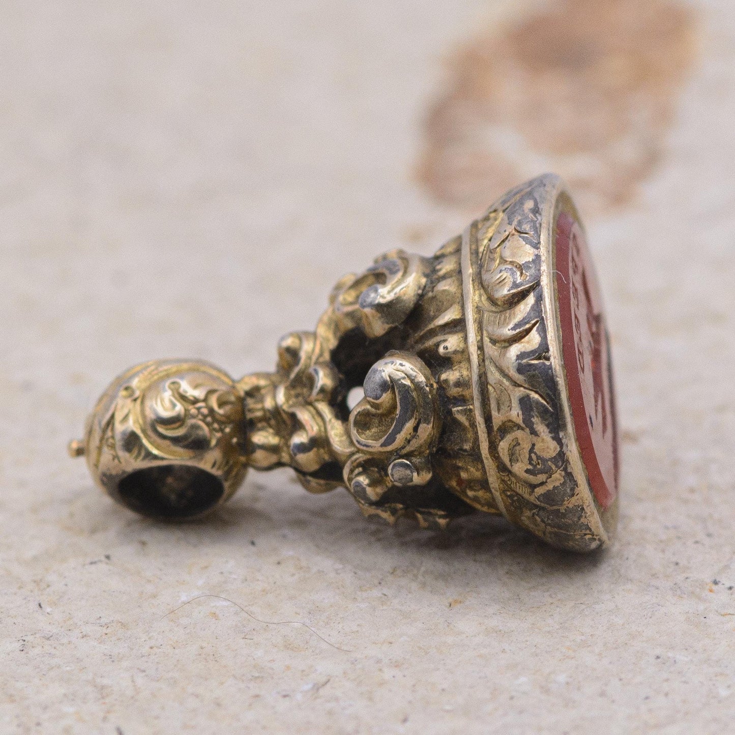 Antique Engraved Carnelian Bird Wax Seal