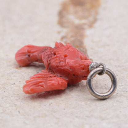 Vintage Coral Bird Shaped Pendant/Charm