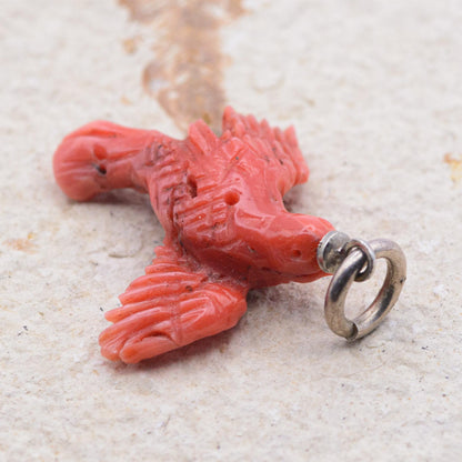 Vintage Coral Bird Shaped Pendant/Charm