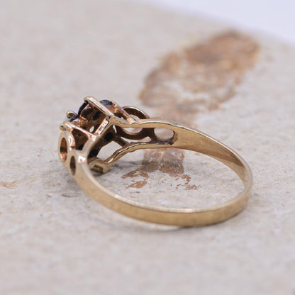 9ct Gold Sapphire and Opal Ring