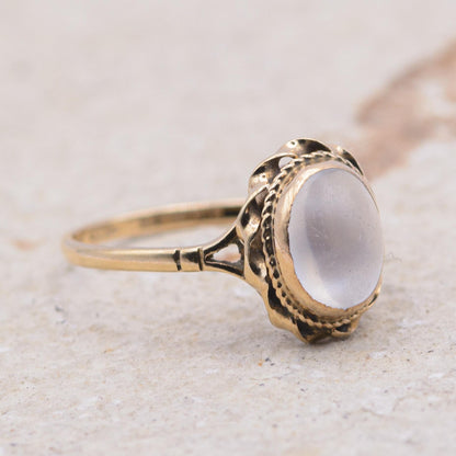 Vintage Moonstone Ring | 9ct Gold | UK Size M 1/2 | US Size 6.5  |