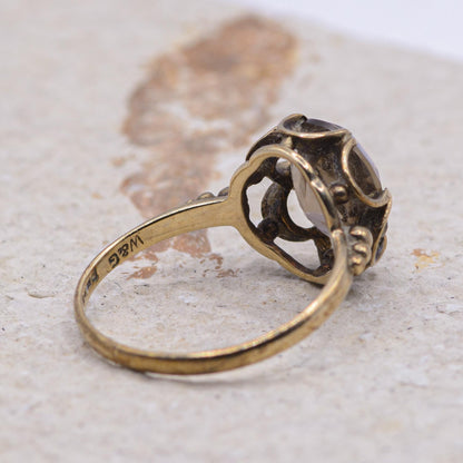 Vintage Smoky Quartz Ring | 9ct | UK Size M | US Size 6.25 |