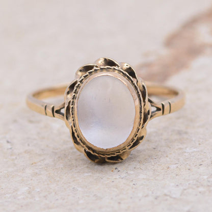 Vintage Moonstone Ring | 9ct Gold | UK Size M 1/2 | US Size 6.5  |