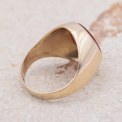 Vintage Carnelian Ring | UK Size N | US Size 6.75 | 9ct Gold |