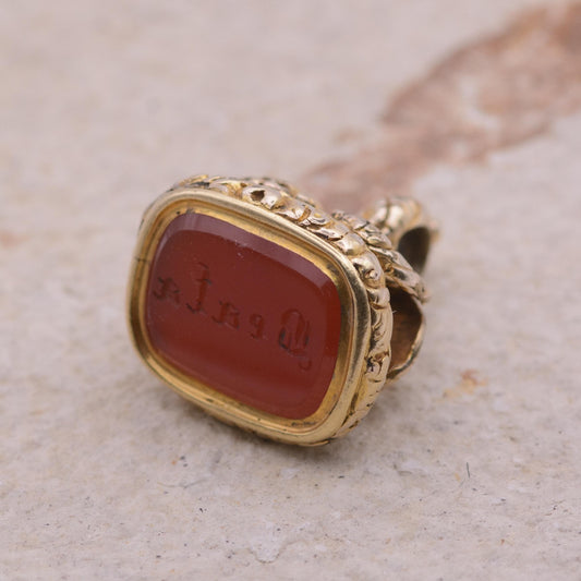 Victorian Carnelian Seal Fob