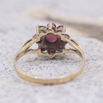 Vintage 9ct Gold Ruby Posey Ring