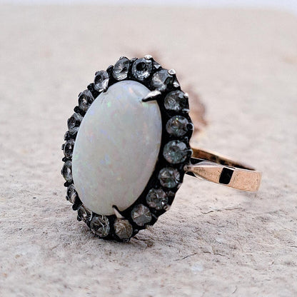 9ct Vintage Opal Ring | UK Size L 1/2 | US size 6