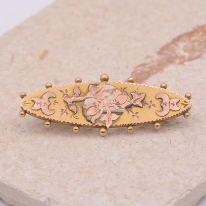 Victorian 9ct Gold Bar Brooch