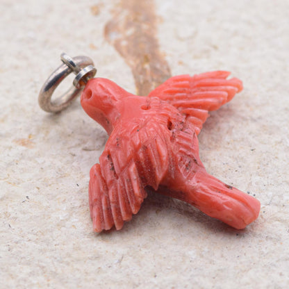 Vintage Coral Bird Shaped Pendant/Charm