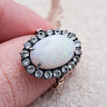 9ct Vintage Opal Ring | UK Size L 1/2 | US size 6