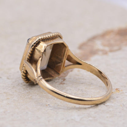 Vintage Smoky Quartz Cocktail Ring | 9ct | UK Size K 1/2 | US Size 5.75 |