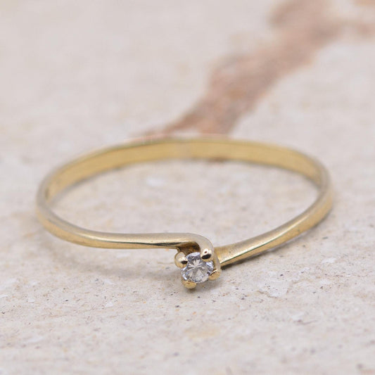 9ct Gold Diamond Stacking Ring