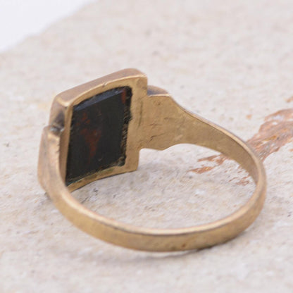 Victorian Masonic Bloodstone Signet Ring