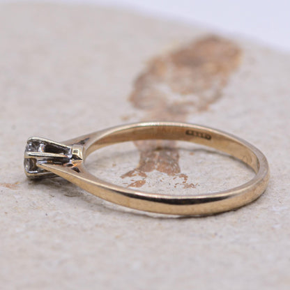 9ct Gold Diamond Solitaire Ring