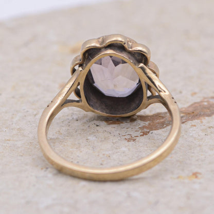 Vintage Amethyst Solitaire Ring | UK Size K | US Size 5.25 | 9 Carat Gold