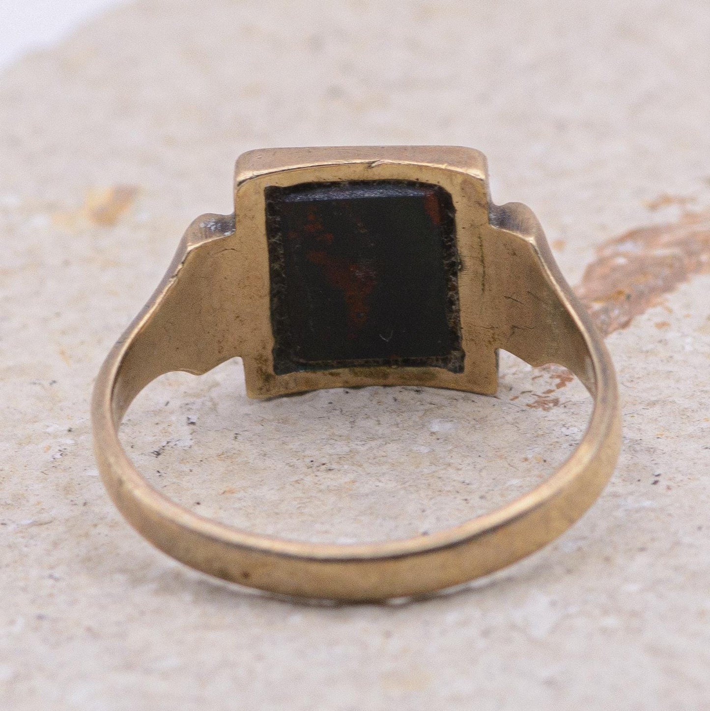Victorian Masonic Bloodstone Signet Ring