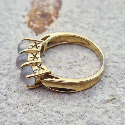 Moonstone Ring | 9ct Gold | UK Size N 1/2 | US Size 6.75 |