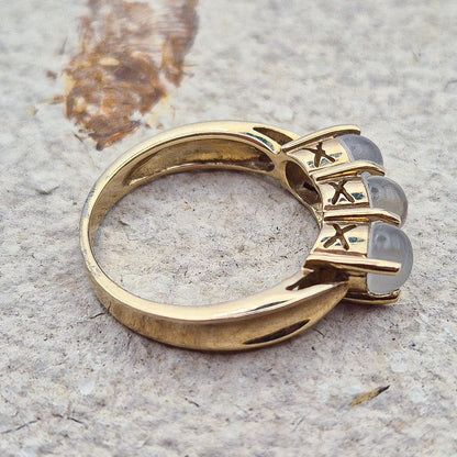 Moonstone Ring | 9ct Gold | UK Size N 1/2 | US Size 6.75 |