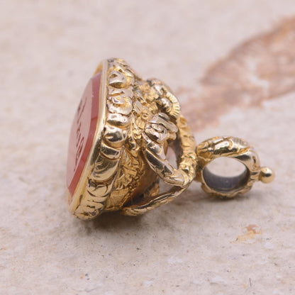 Victorian Carnelian Seal Fob