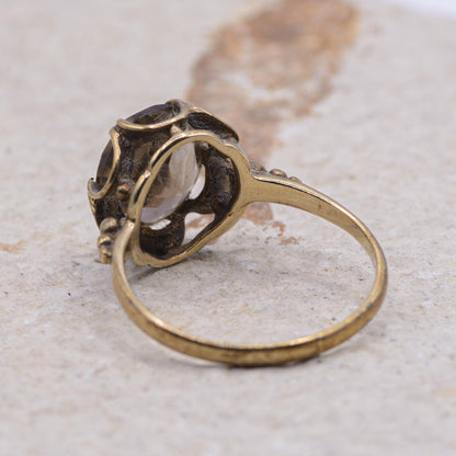 Vintage Smoky Quartz Ring | 9ct | UK Size M | US Size 6.25 |