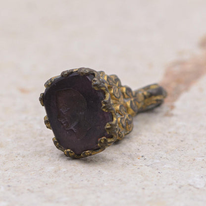 Small Antique Engraved Intaglio Fob Wax Seal