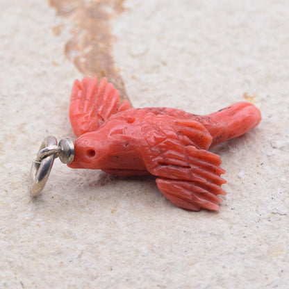 Vintage Coral Bird Shaped Pendant/Charm