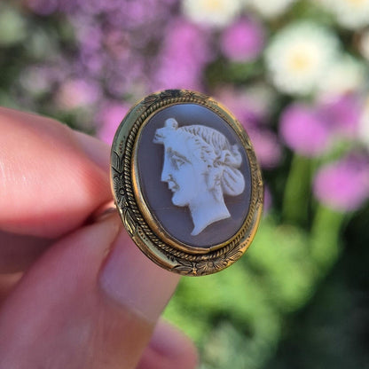 Victorian 9ct Cameo Ring