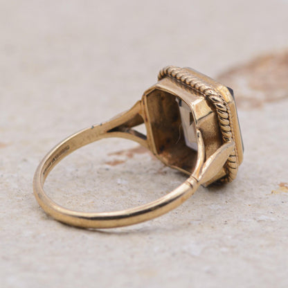 Vintage Smoky Quartz Cocktail Ring | 9ct | UK Size K 1/2 | US Size 5.75 |