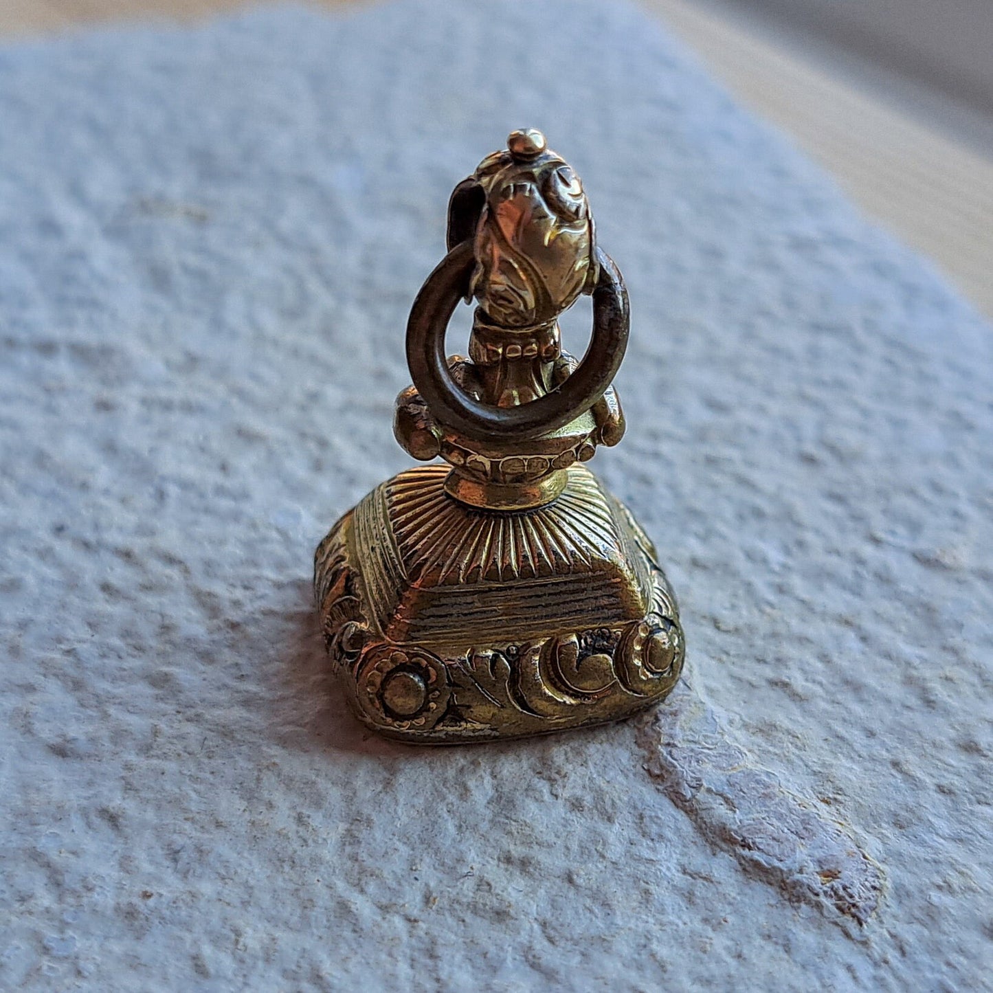 Antique Victorian Glass Wax Seal