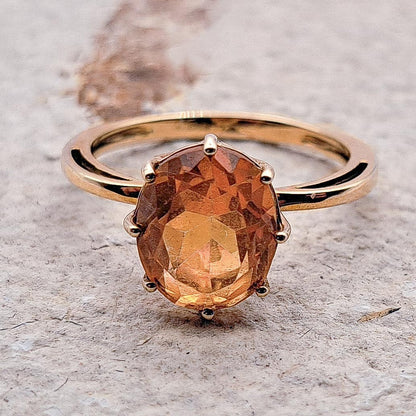 Citrine Ring | UK Size S | US Size 9 | 9 Carat Gold