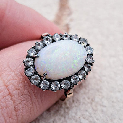 9ct Vintage Opal Ring | UK Size L 1|2 | US size 6