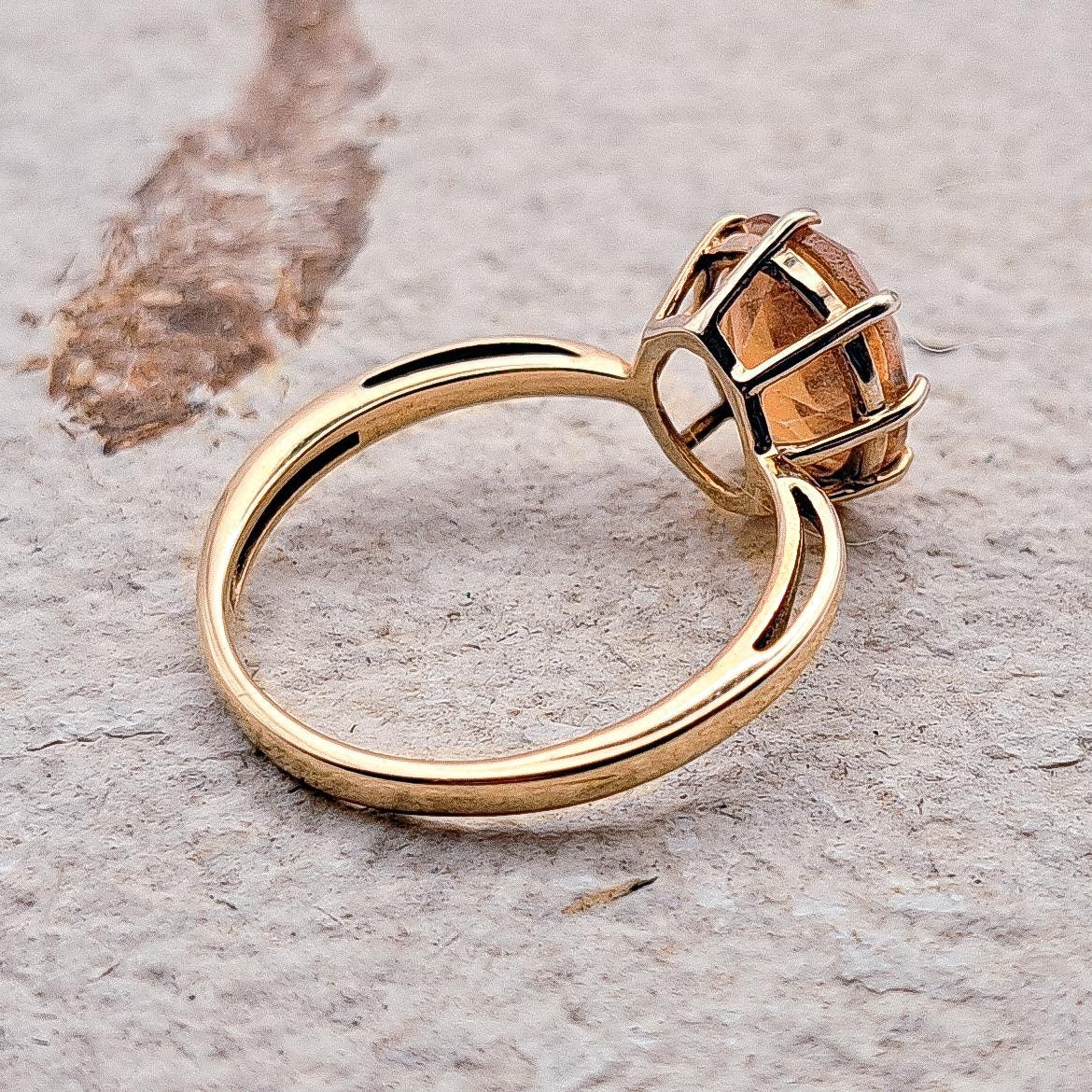 Citrine Ring | UK Size S | US Size 9 | 9 Carat Gold