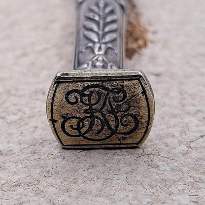 Antique Silver Engraved Wax Stamp