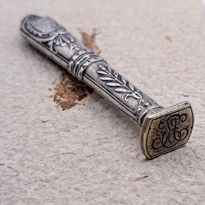 Antique Silver Engraved Wax Stamp