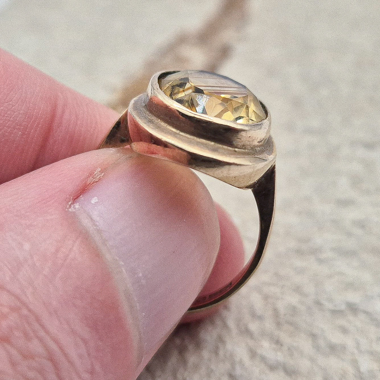 Vintage Citrine Ring | UK Size K | US Size 5.25 | 9 Carat Gold